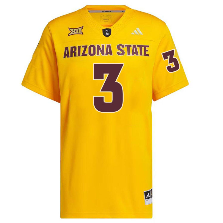#3 Raleek Brown Arizona State Sun Devils College Football Jerseys Stitched-Gold